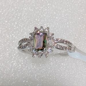 NWT Bomb Party "Loving Romance" RBP3571 LC Alexandrite Rhodium Plated Sz 11 Ring